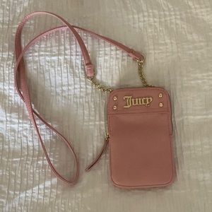 JUICY COUTURE Crossbody Purse “Whole Lotta Love Studded Cellie” Pink New